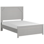 Cottenburg Light Gray - White Full Panel Bed - Gate FurnitureFull Bed