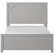 Cottenburg Light Gray - White Full Panel Bed - Gate FurnitureFull Bed