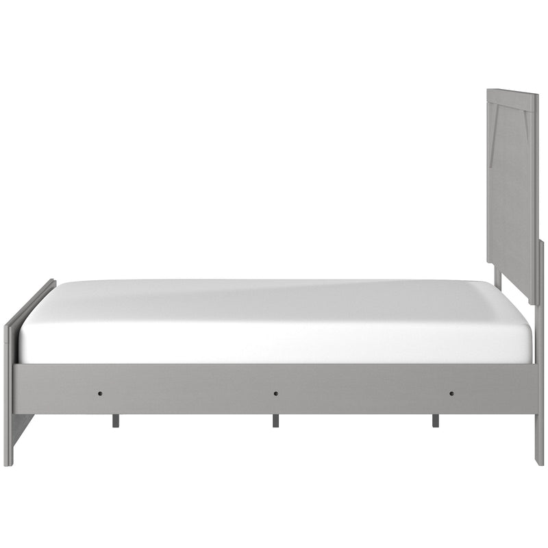 Cottenburg Light Gray - White Full Panel Bed - Gate FurnitureFull Bed