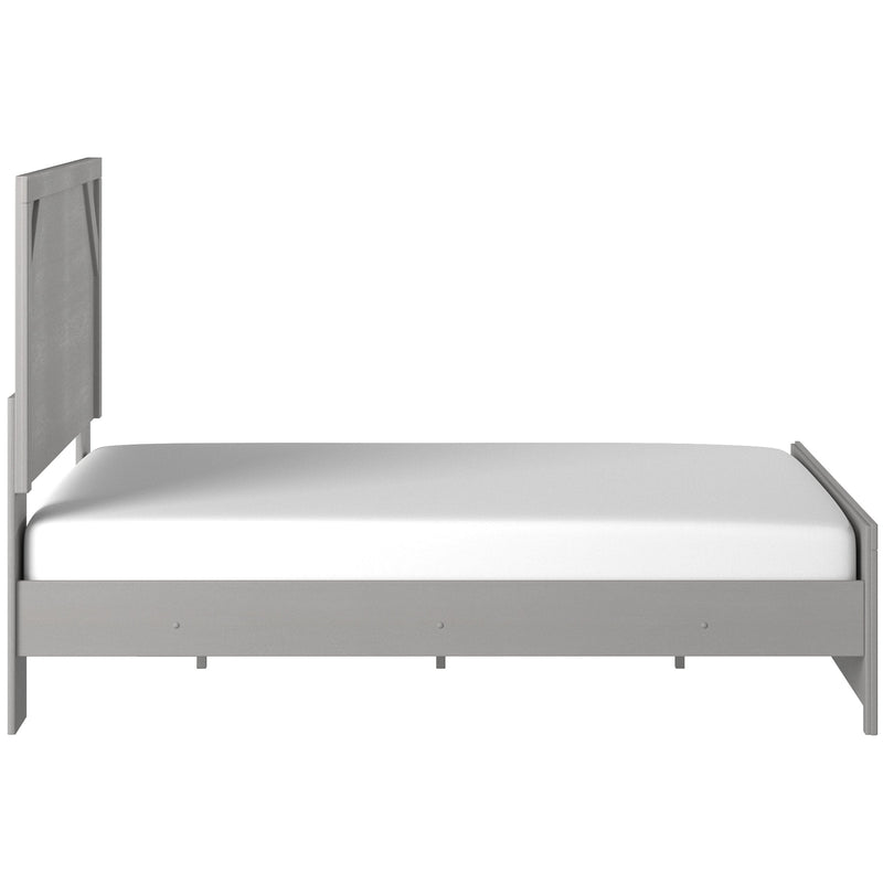 Cottenburg Light Gray - White Queen Panel Bed - Gate FurnitureQueen Bed