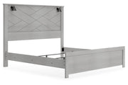 Cottonburg Light Gray/White King Panel Bed - Gate FurnitureKing Bed
