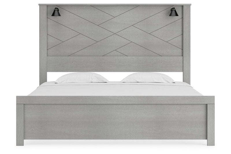 Cottonburg Light Gray/White King Panel Bed - Gate FurnitureKing Bed