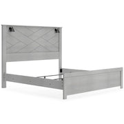 Cottonburg Light Gray/White Lighted Panel Bedroom Set - Gate FurnitureBedroom Set
