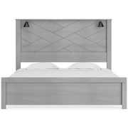 Cottonburg Light Gray/White Lighted Panel Bedroom Set - Gate FurnitureBedroom Set