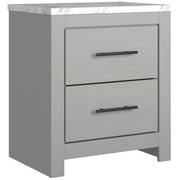 Cottonburg Light Gray/White Lighted Panel Bedroom Set - Gate FurnitureBedroom Set
