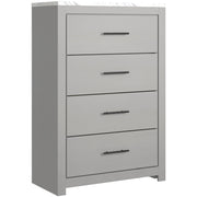 Cottonburg Light Gray/White Lighted Panel Bedroom Set - Gate FurnitureBedroom Set