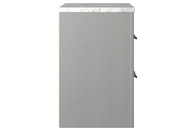 Cottonburg Light Gray/White Nightstand - Gate FurnitureNightstand