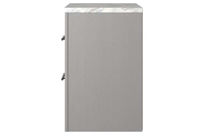 Cottonburg Light Gray/White Nightstand - Gate FurnitureNightstand