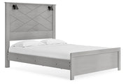 Cottonburg Light Gray/White Queen Panel Bed - Gate FurnitureQueen Bed