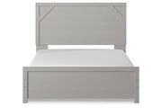 Cottonburg Light Gray/White Queen Panel Bed - Gate FurnitureQueen Bed