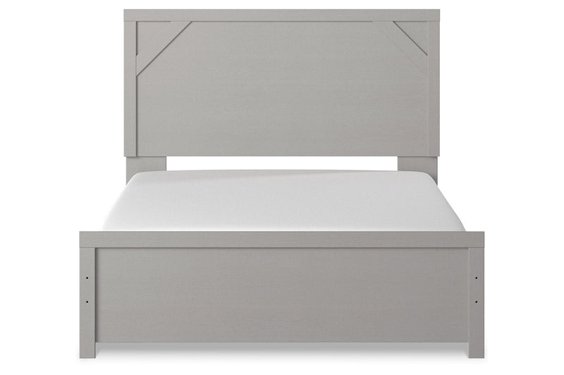 Cottonburg Light Gray/White Queen Panel Bed - Gate FurnitureQueen Bed