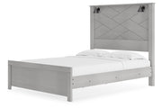 Cottonburg Light Gray/White Queen Panel Bed - Gate FurnitureQueen Bed