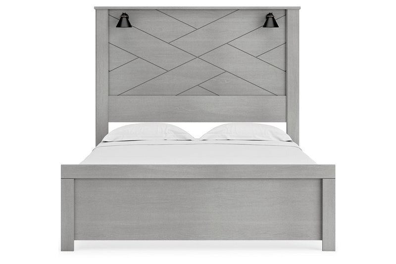 Cottonburg Light Gray/White Queen Panel Bed - Gate FurnitureQueen Bed