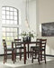 Coviar Brown Counter Height Dining Table and Bar Stools (Set of 5) - D385-223 - Gate Furniture