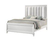 Cressida White Upholstered LED Panel Bedroom Set - Gate FurnitureBedroom Set
