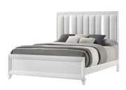 Cressida White Upholstered LED Panel Bedroom Set - Gate FurnitureBedroom Set