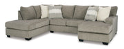 Creswell Linen Sectional LAF with Chaise Sectional - Gate FurnitureSectional