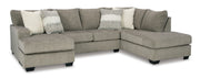 Creswell Linen Sectional RAF with Chaise Sectional - Gate FurnitureSectional