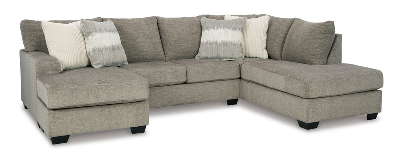 Creswell Linen Sectional RAF with Chaise Sectional - Gate FurnitureSectional