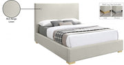 Crosby Linen Textured King Bed Beige - Gate FurnitureKing Bed