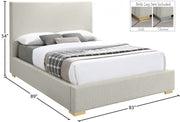 Crosby Linen Textured King Bed Beige - Gate FurnitureKing Bed