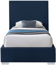 Crosby Linen Textured Twin Bed Blue - Gate FurnitureTwin Bed