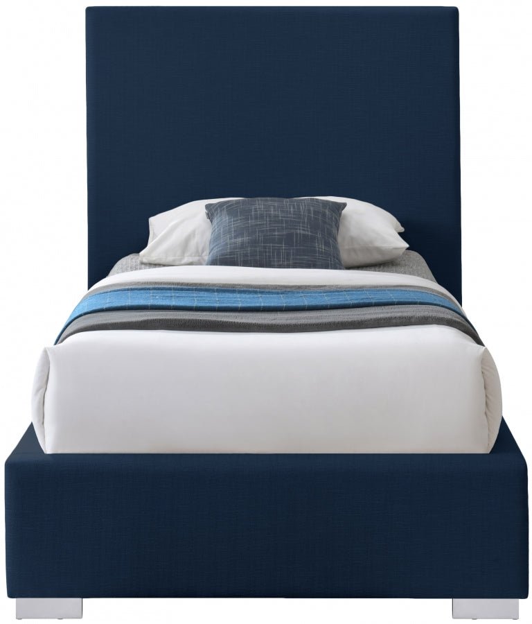 Crosby Linen Textured Twin Bed Blue - Gate FurnitureTwin Bed