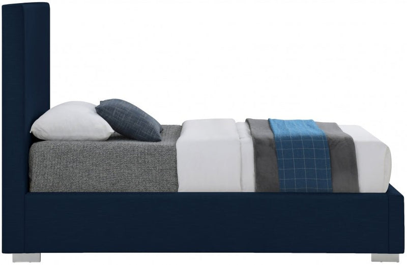 Crosby Linen Textured Twin Bed Blue - Gate FurnitureTwin Bed