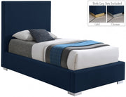 Crosby Linen Textured Twin Bed Blue - Gate FurnitureTwin Bed