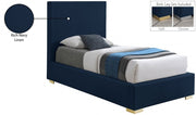 Crosby Linen Textured Twin Bed Blue - Gate FurnitureTwin Bed