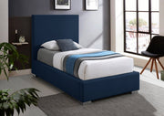 Crosby Linen Textured Twin Bed Blue - Gate FurnitureTwin Bed