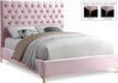 Cruz Velvet Full Bed Pink - CruzPink-F