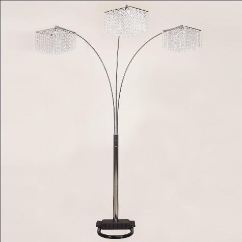 Crystal Chrome 87" Floor Lamp - Gate FurnitureFloor Lamps