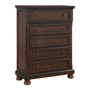 Cumberland Brown Cherry Sleigh Storage Platform Bedroom Set - Gate FurnitureBedroom Set
