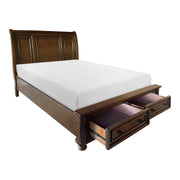 Cumberland Brown Cherry Sleigh Storage Platform Bedroom Set - Gate FurnitureBedroom Set