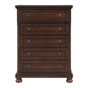 Cumberland Brown Cherry Sleigh Storage Platform Bedroom Set - Gate FurnitureBedroom Set