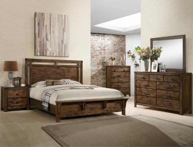Curtis Brown Queen Panel Bed - Gate Furniture