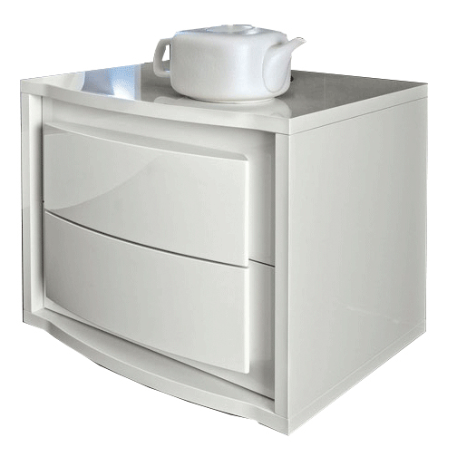 Dama Bianca Nightstand - i25735 - Gate Furniture