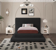 Dane Teddy Fabric Twin Bed (3 Boxes) Black - Gate FurnitureTwin Bed