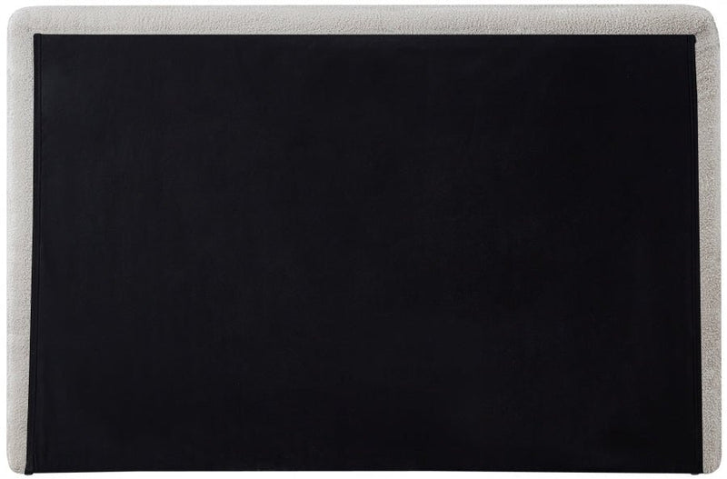 Dane Teddy Fabric Twin Bed (3 Boxes) Cream - Gate FurnitureTwin Bed