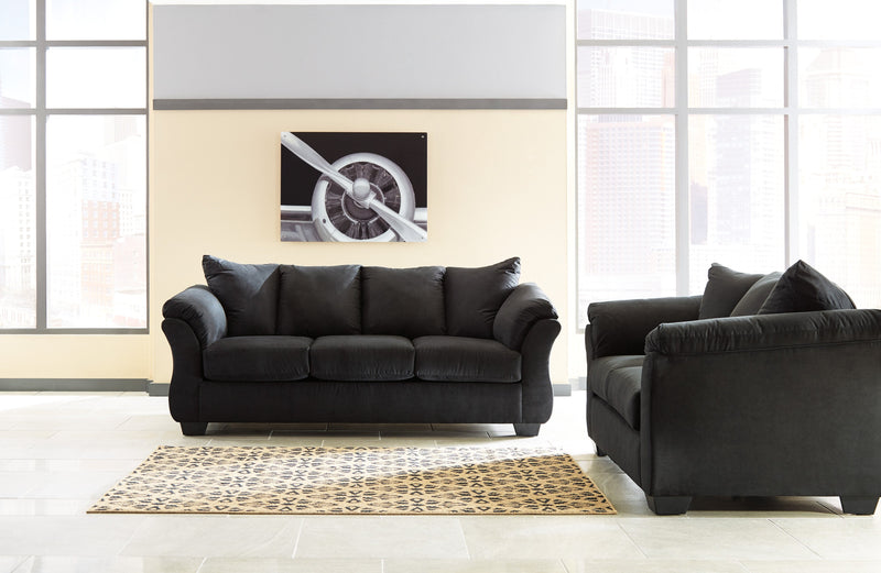 Darcy Black Living Room Set - Gate FurnitureLiving Room Set