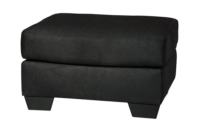 Darcy Black Ottoman - Gate FurnitureOttoman