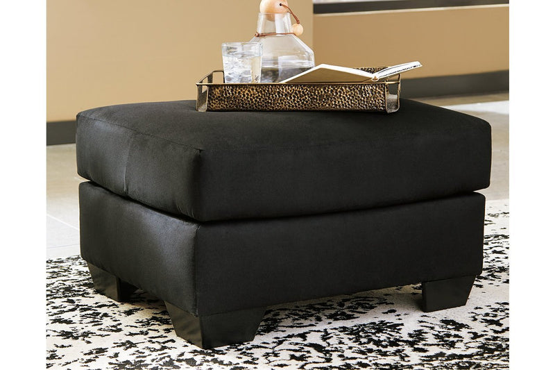 Darcy Black Ottoman - Gate FurnitureOttoman