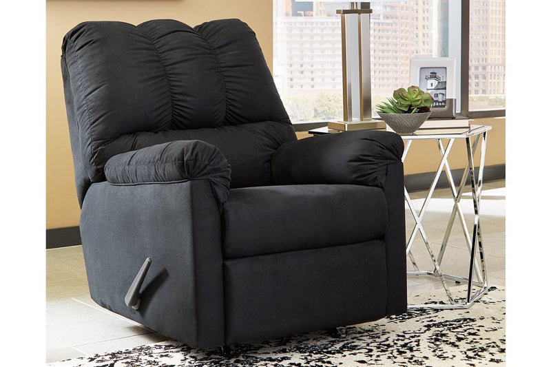 Darcy Black Recliner - Gate FurnitureRecliner