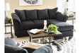 Darcy Black Sofa Chaise - 7500818 - Gate Furniture