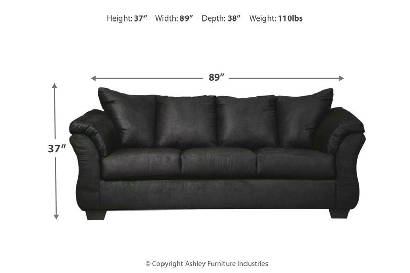 Darcy Black Sofa - Gate FurnitureSofa