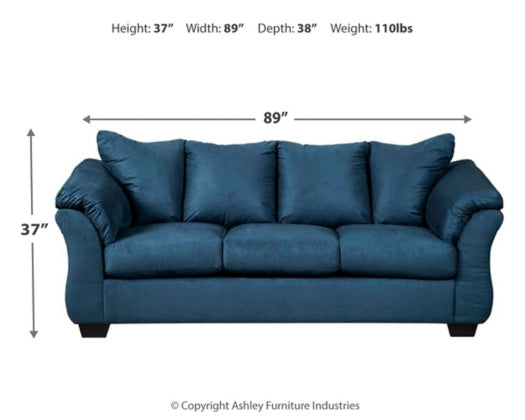 Darcy Blue Living Room Set - Gate Furniture
