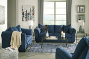 Darcy Blue Loveseat - Gate FurnitureLoveseat
