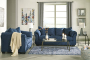 Darcy Blue Loveseat - Gate FurnitureLoveseat