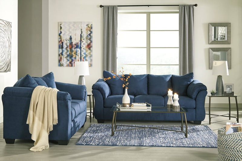 Darcy Blue Loveseat - Gate FurnitureLoveseat